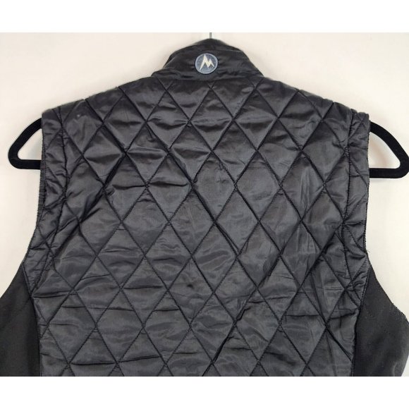 Marmot Vest Womens Small Black Logo Classic Quilted Puffer Outdoor Ski Hiking - Picture 9 of 12